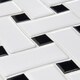 preview thumbnail 4 of 2, Merola Tile 9.75x9.75-in Basket Weave 1x2.5-in White/Black Porcelain Mosaic Tile (Pack of 10)