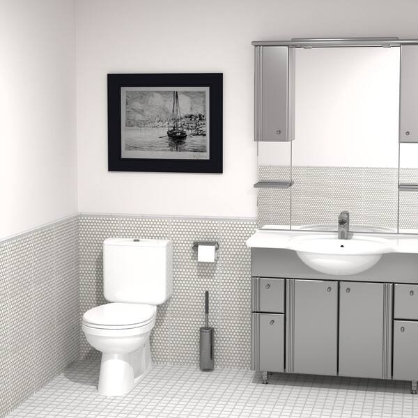 Shop Somertile 12x12 63 Inch Penny Glossy White Porcelain Mosaic