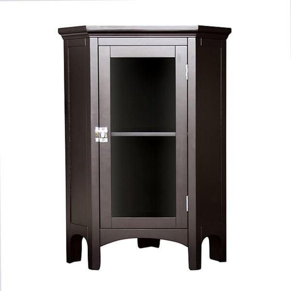 Classique Espresso Corner Floor Cabinet - 12504511 - Overstock.com ...