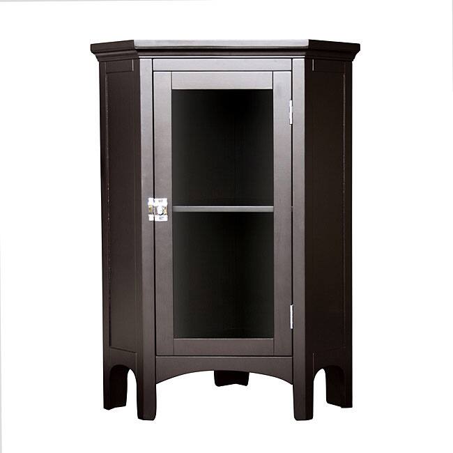 Classique Espresso Corner Floor Cabinet