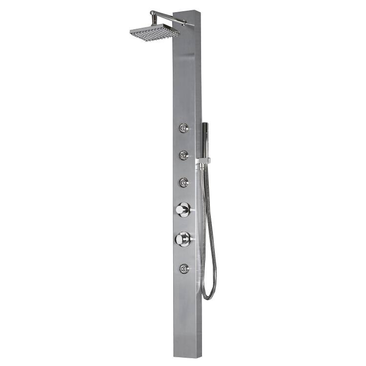 Ariel A302 Stainless Steel Shower Panel with Thermostatic Faucet