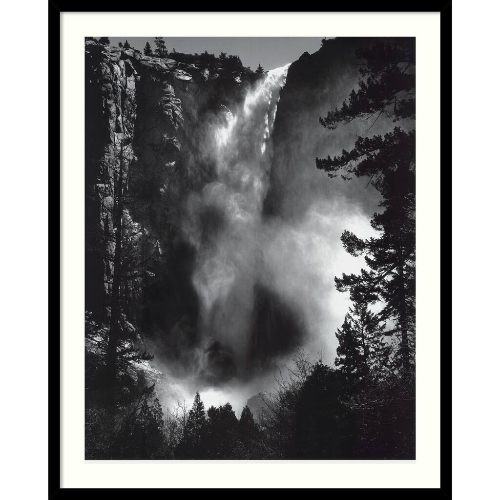 Ansel Adams 'Bridal Veil Fall' Framed Art Print