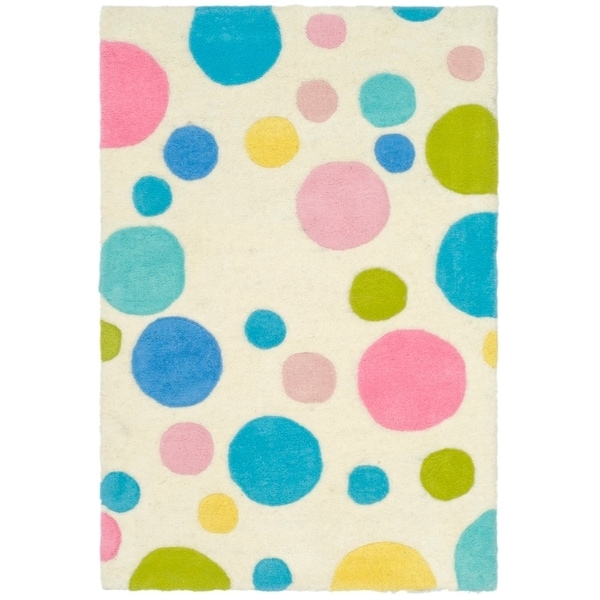 Safavieh Contemporary Handmade Soho Bubblegum Ivory/Multi N. Z. Wool Rug - 2' X 3'
