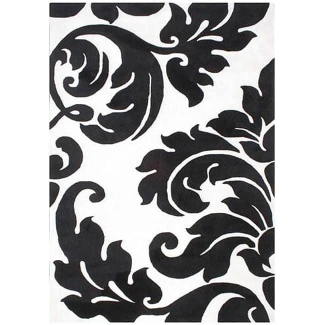 Alliyah Handmade Off-White New Zealand Blend Wool Rug Wool Rug (5' x 8') - 5' x 8'