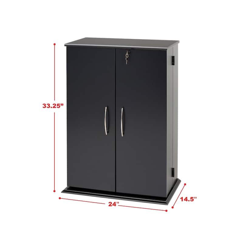Locking Media Storage Cabinet