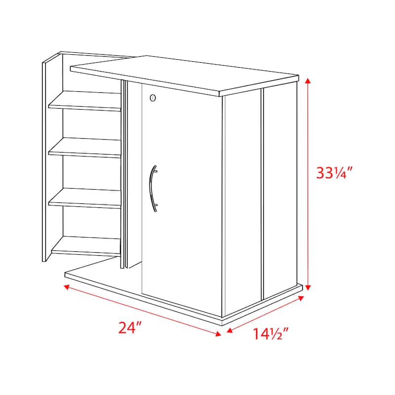Locking Media Storage Cabinet