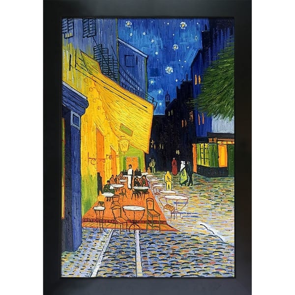 Van Gogh 'Cafe Terrace at Night' Oil Canvas - Overstock - 4577272
