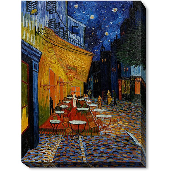 Van Gogh 'Cafe Terrace at Night' Canvas Wall Art - 12513233 - Overstock ...