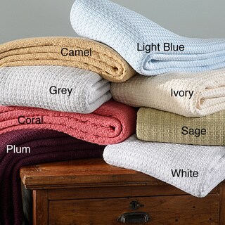 Grand Hotel Woven Cotton Throw Blanket - Overstock Shopping - Top Rated ...