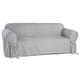 preview thumbnail 9 of 8, Classic Slipcovers Brushed Twill Sofa Slipcover Navy/White Stripe