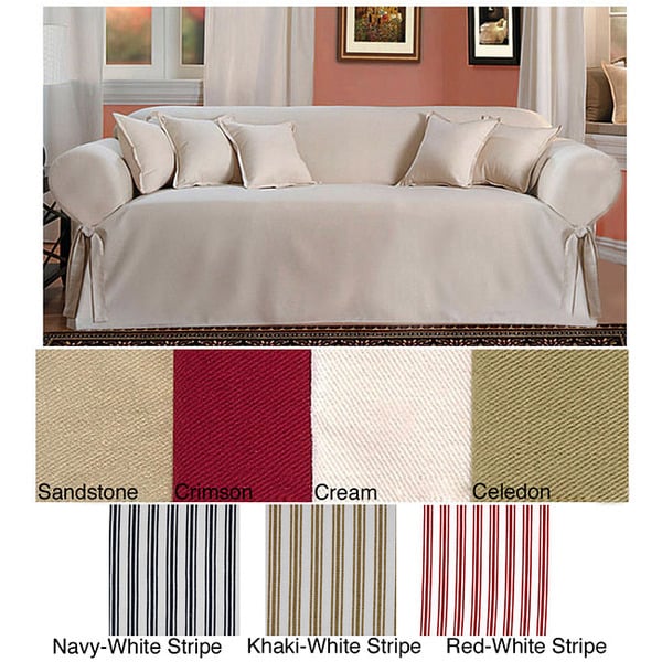 Brushed Twill Sofa Slipcover   Shopping