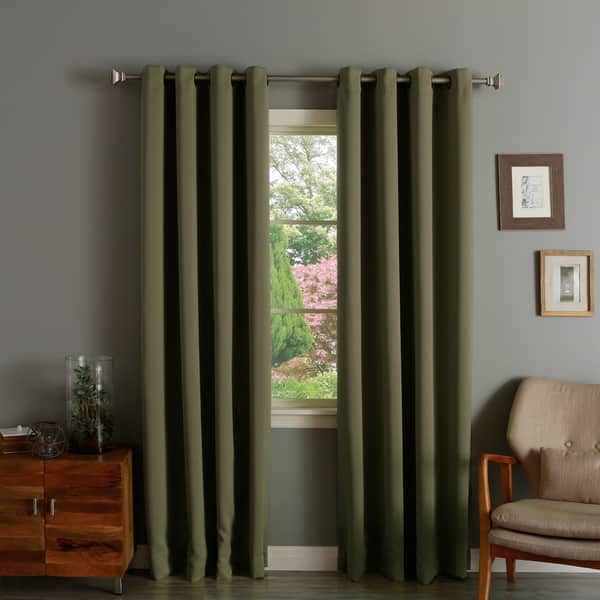 Shop Aurora Home Solid Grommet Top Thermal Insulated 108 Inch