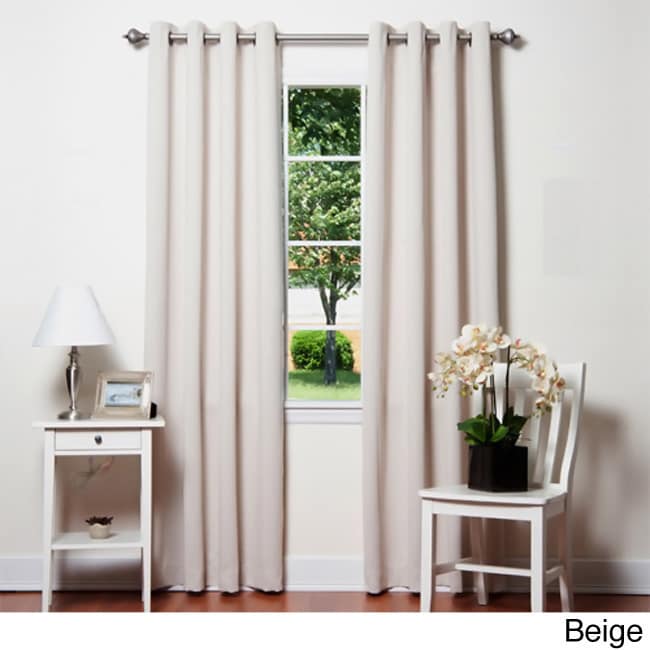 Solid Grommet Top Thermal Insulated 108 inch Blackout Curtains