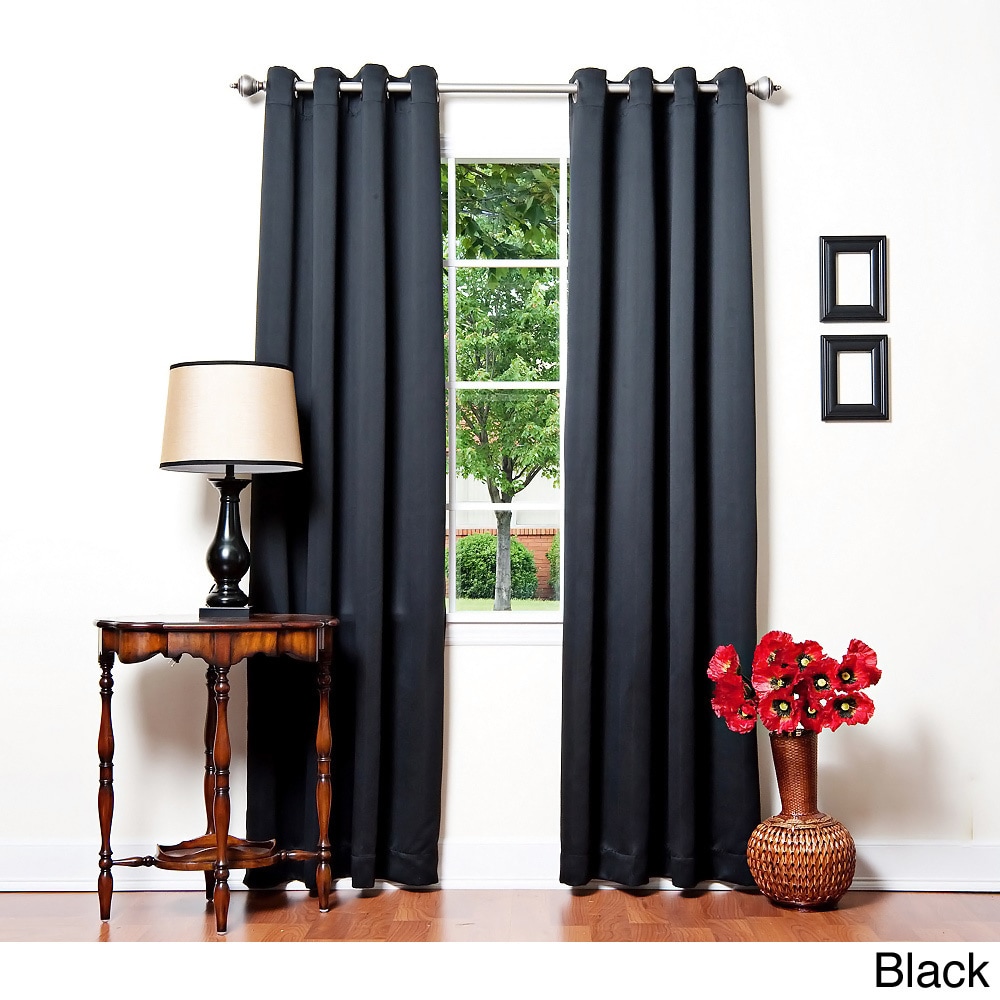 Solid Grommet Top Thermal Insulated 108 inch Blackout Curtains