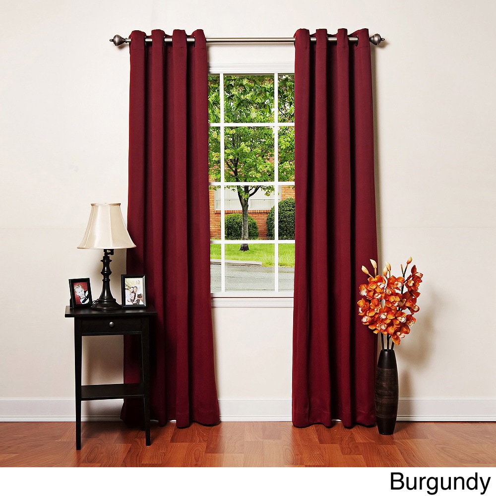 Solid Grommet Top Thermal Insulated 108 inch Blackout Curtains