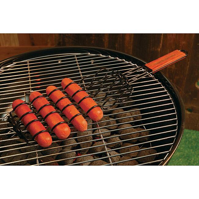 Nonstick Adjustable Sausage Grilling Basket - Black
