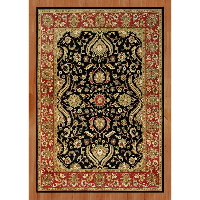 Hand tufted Black New Zealand Wool Rug (8 X 10)