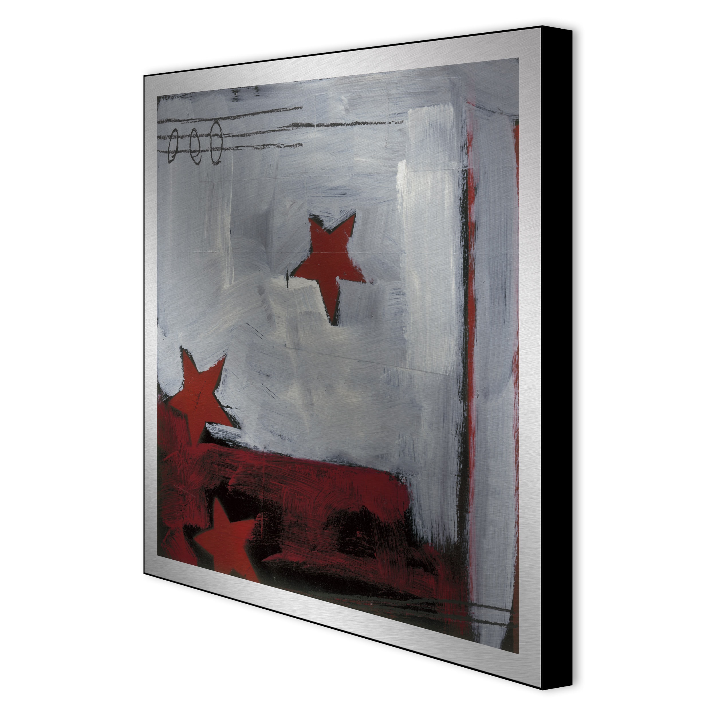 Todd Graham Red Star I Framed Metal Art