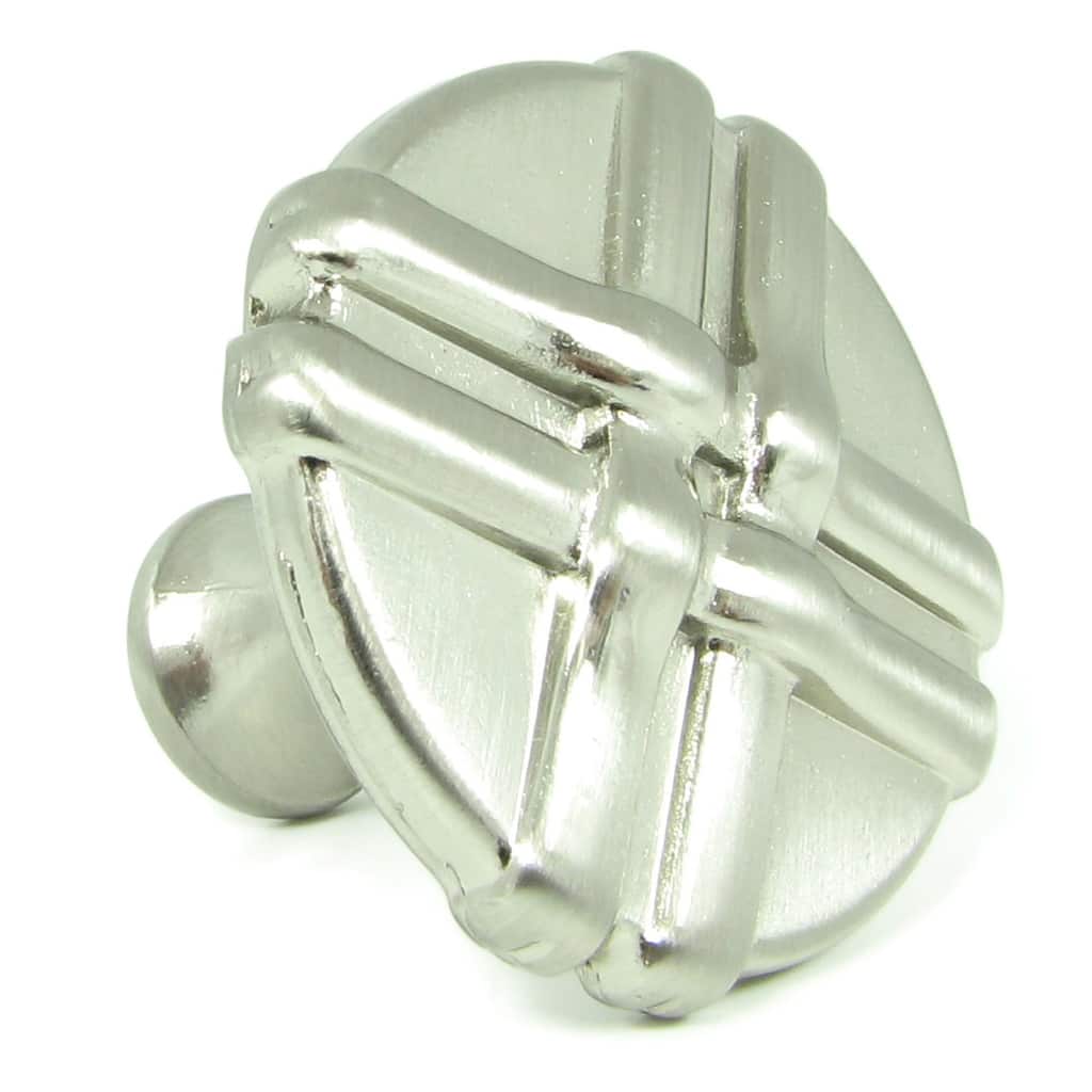 Stone Mill Manchester Satin Nickel Weave Cabinet Knob (Pack of 5)