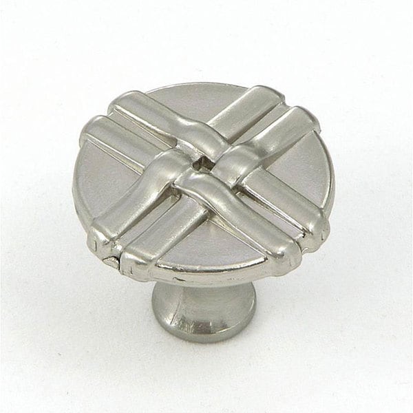 Stone Mill Satin Nickel Weave Cabinet Knobs (Pack of 10) Stone Mill Cabinet Hardware