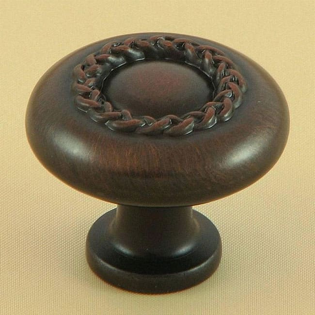 Stone Mill Oil Bronze Rope Cabinet Hardware Knob (Pack of 10)