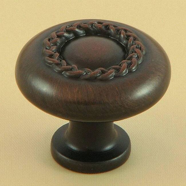 Stone Mill Oil-rubbed Bronze Rope Cabinet Hardware Knob (Pack of 25)