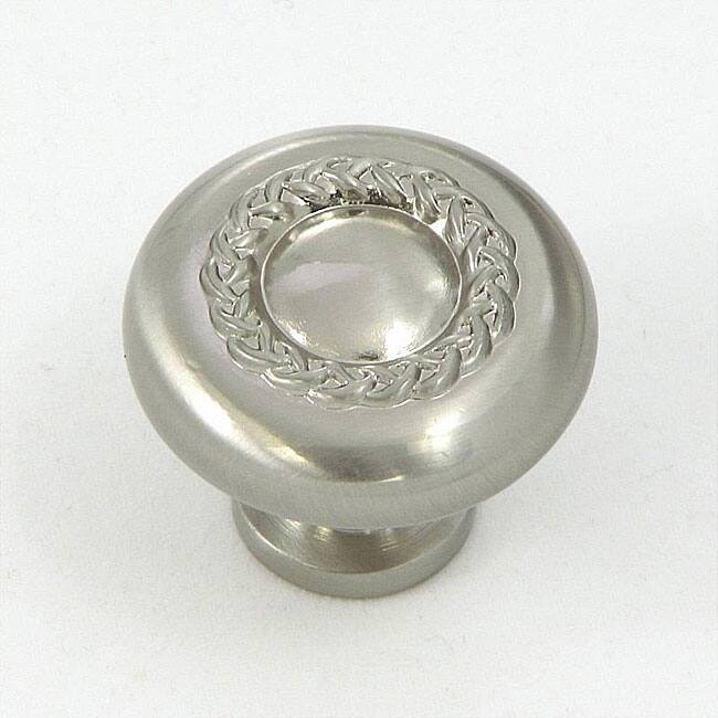 Stone Mill Rope Design Satin Nickel Cabinet Knobs (Pack of 10) - Silver