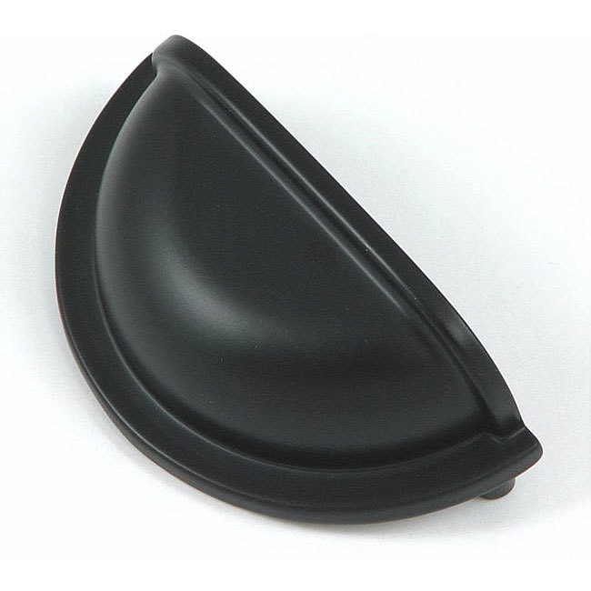 Stone Mill Matte Black Nantucket Cup Cabinet Pulls (Set of 10)