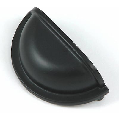 Stone Mill Matte Black Nantucket Cup Cabinet Pulls (Set of 10)