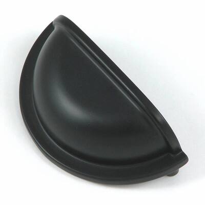 Stone Mill Matte Black 'Nantucket Cup' Cabinet Pulls (Pack of 5)