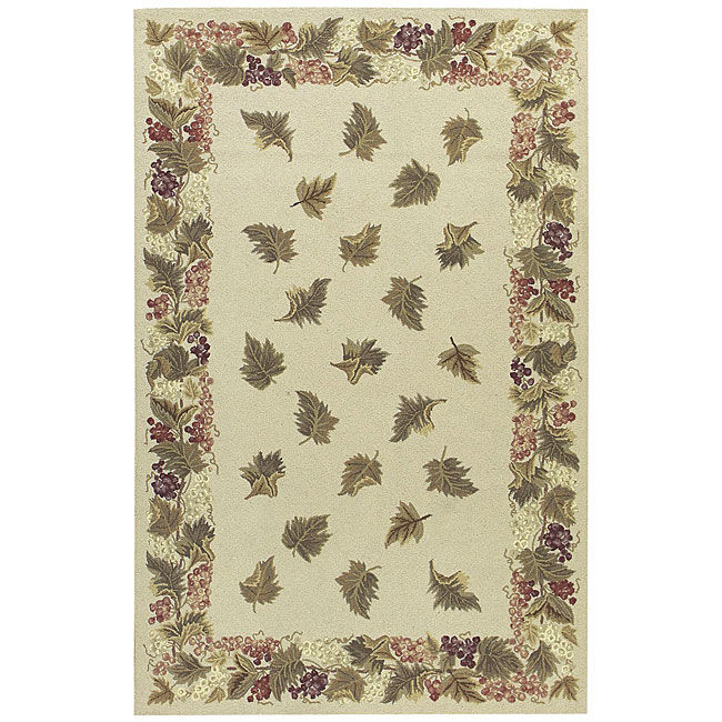 Nourison Hand hooked Country Heritage Beige Wool Rug (23 X 8)