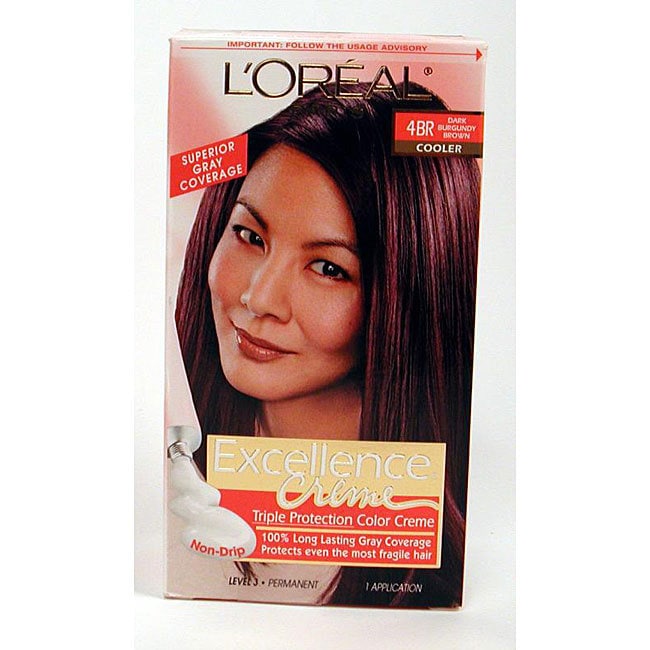L Oreal Excellence 4br Dark Burgundy Brown Hair Color Pack Of 4