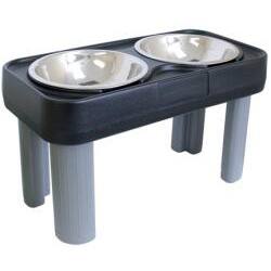 Shop Ourpets Big Dog Feeder Black Plastic Stainless Steel Elevated