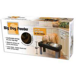 Shop Ourpets Big Dog Feeder Black Plastic Stainless Steel Elevated