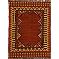 Hand-woven Wool and Jute Rug (5' x 8')