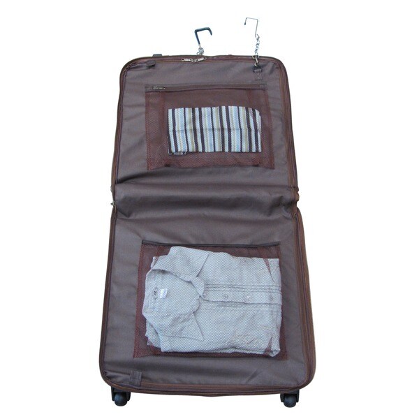 leather rolling garment bag