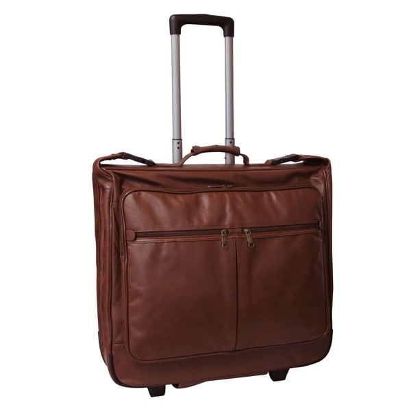 Shop Amerileather Cowhide Leather Brown 21.5 Inch Rolling Garment Bag ...