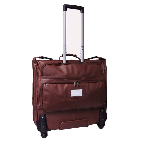 leather rolling garment bag