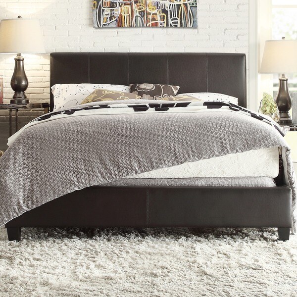 Shop INSPIRE Q Castillian Queensize Dark Brown Upholstered Bed Free