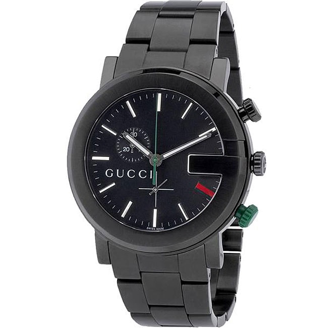Gucci 101G Men's YA101331 Round PVD-coated Steel Watch