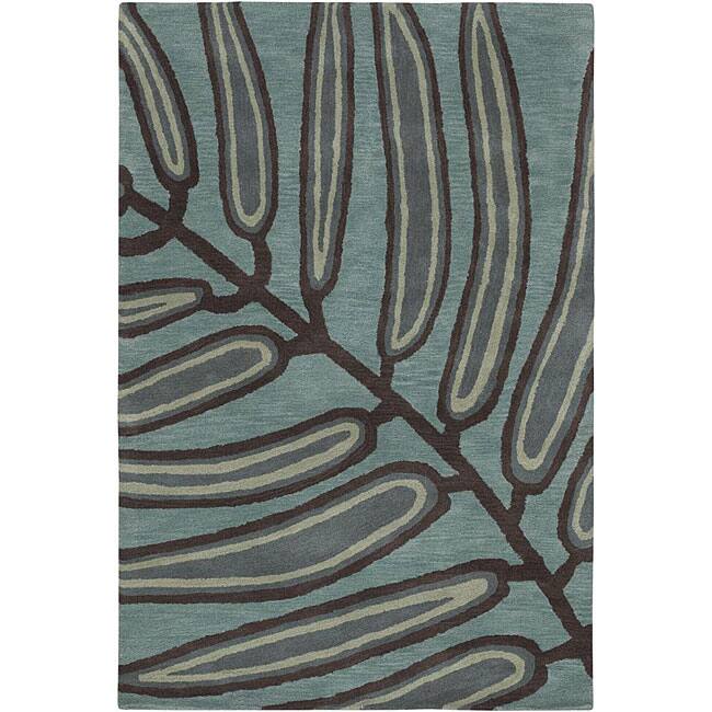 Artist's Loom Hand-tufted Transitional Floral Wool Rug (7'9x10'6) - 7'9 x 10'6