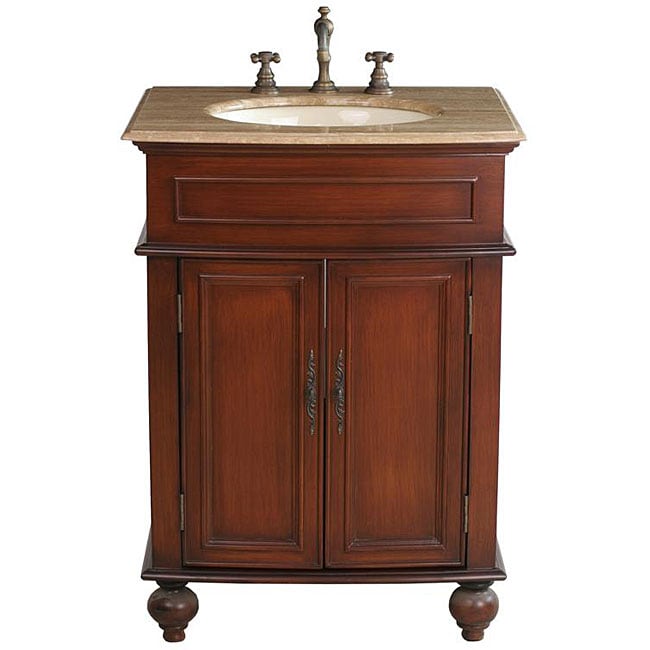 Stufurhome Stufurhome Prince Single sink 26 inch Vanity Cherry Size Single Vanities