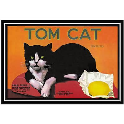 'Tom Cat Brand Lemons' Framed Art Print