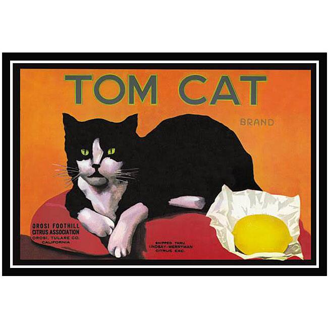 'Tom Cat Brand Lemons' Framed Art Print