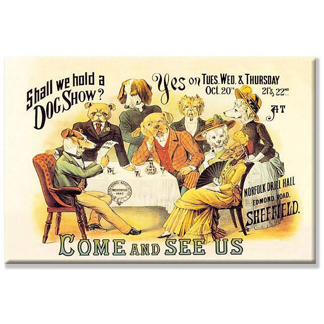 'Shall We Hold a Dog Show' Gallery-wrapped Canvas Art