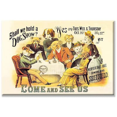 'Shall We Hold a Dog Show' Gallery-wrapped Canvas Art