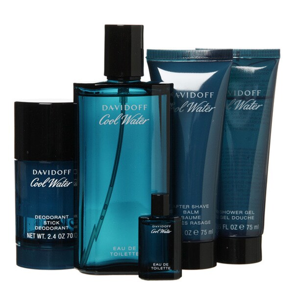 Shop Davidoff 'Cool Water' Men's 5piece Fragrance Set Free Shipping