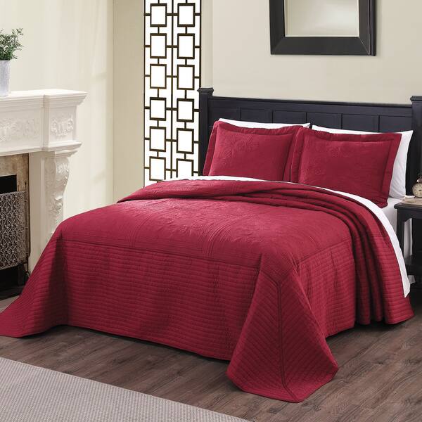 Copper Grove Salamonie Vibrant Solid Colored Microfiber And Cotton Quilted French Tile Bedspread Overstock 20223417