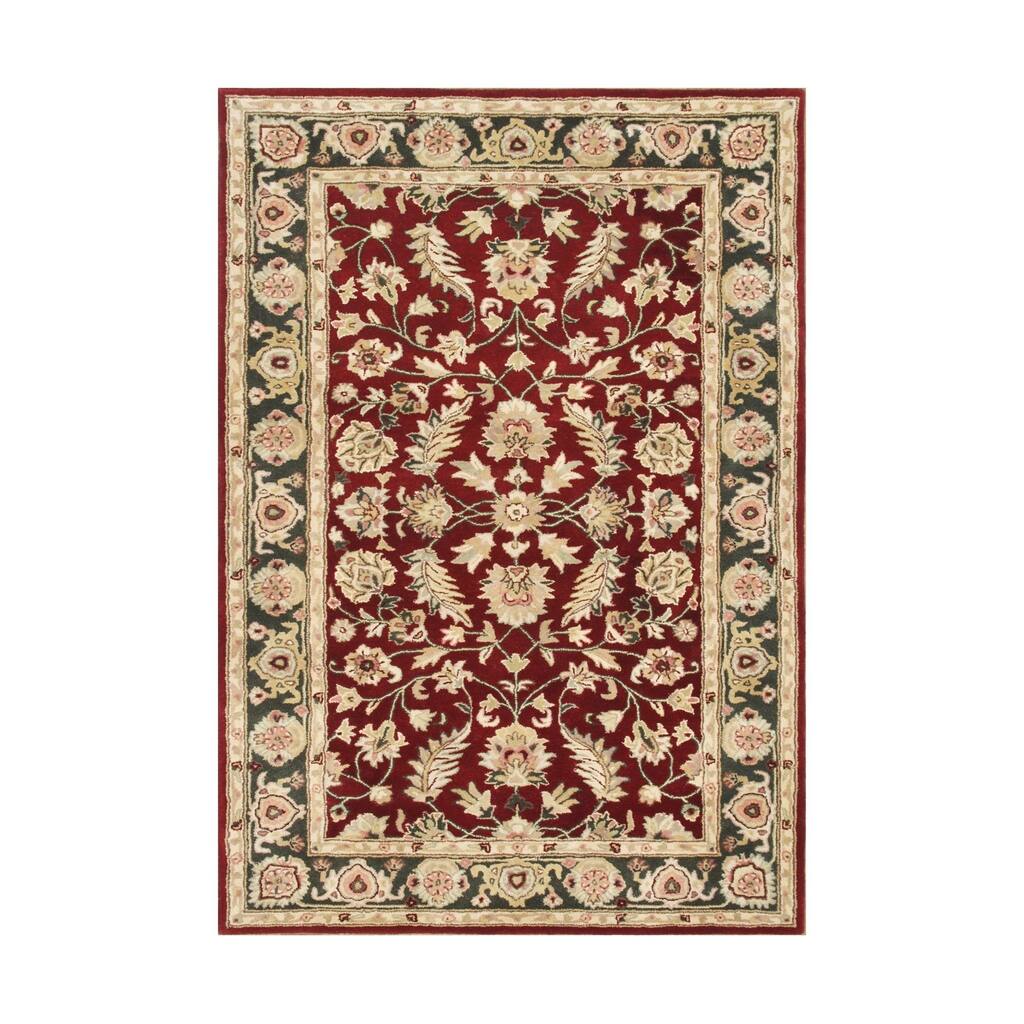 Alliyah Handmade Red New Zealand Blend Wool Rug (5' x 8') - 5' x 8'
