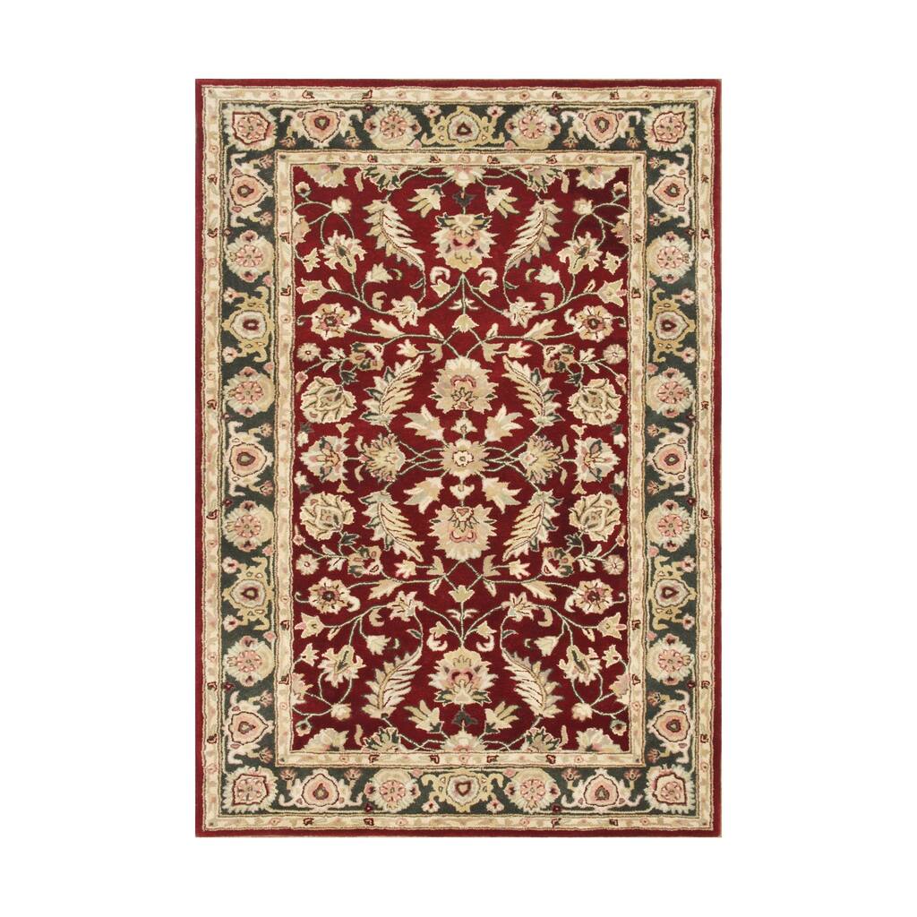Alliyah Handmade RedNew Zealand Blend Wool Rug - 8' x 10'